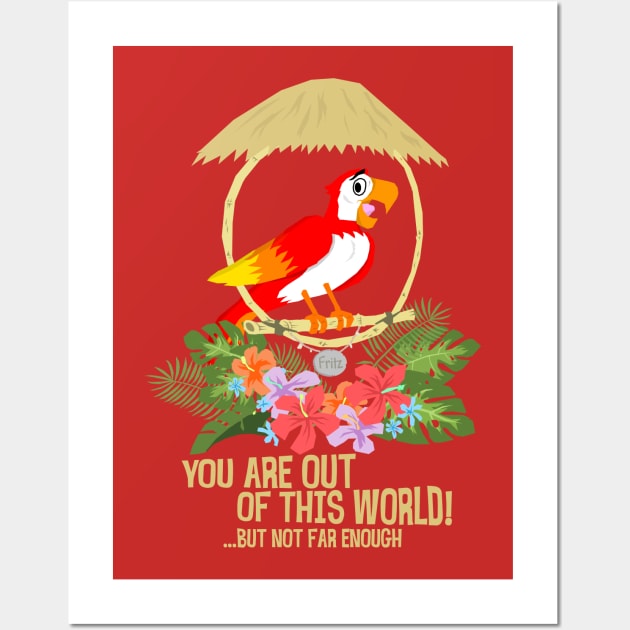 Tiki Room Fritz: Out of this World Wall Art by Radical Rad